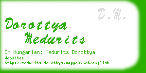 dorottya medurits business card